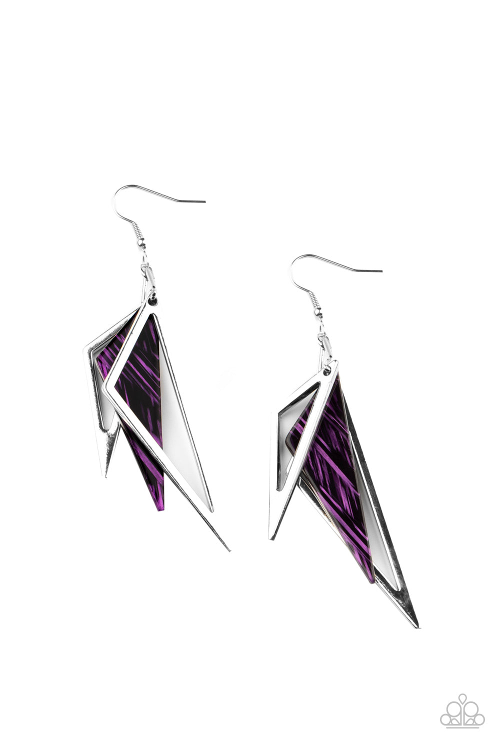 Evolutionary Edge Purple Earring