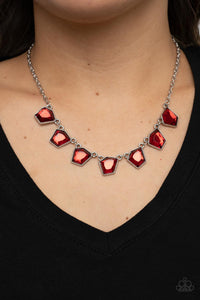 Experimental Edge Necklace (Purple, Red)