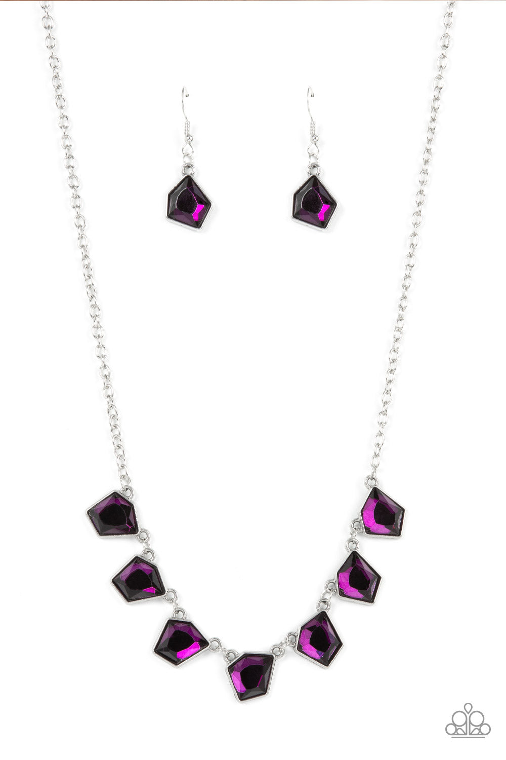 Experimental Edge Necklace (Purple, Red)