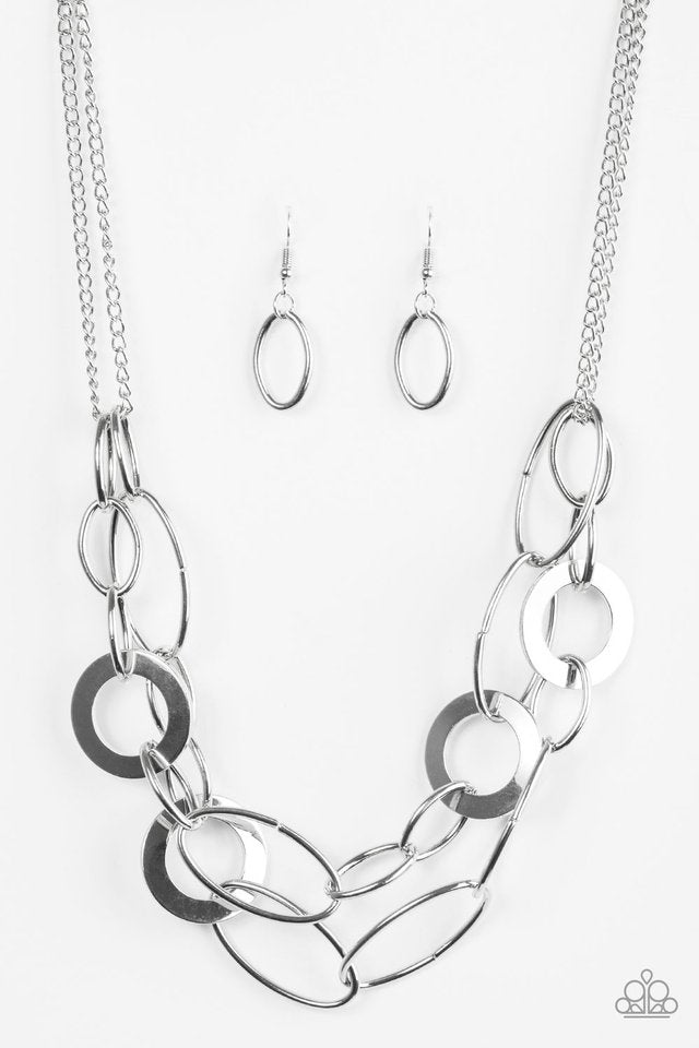Metallic Maverick Silver Necklace