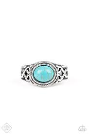 Set In Stone  Blue Ring