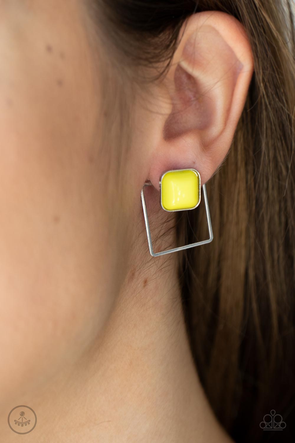 FLAIR and Square Earring (Blue, Yellow)