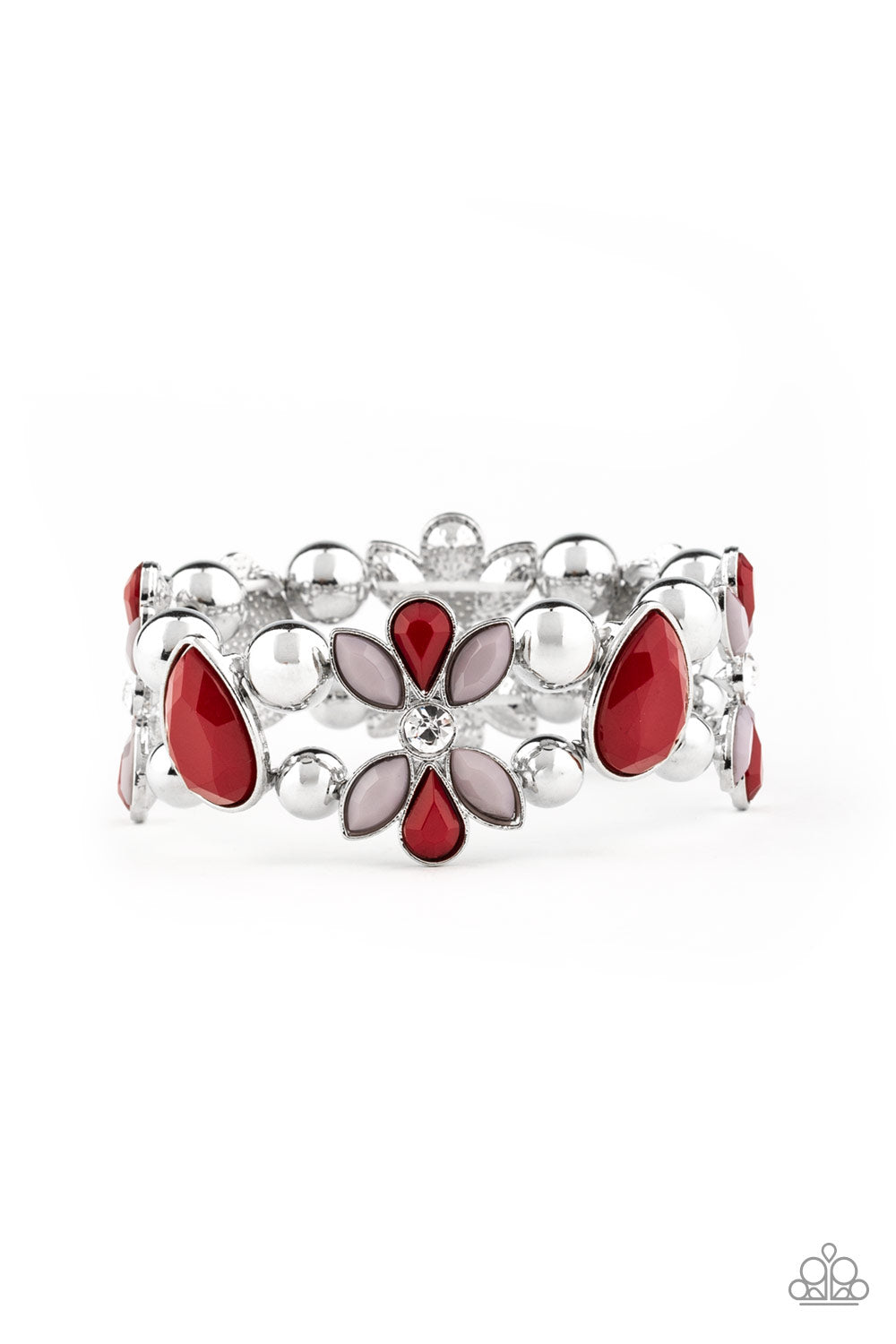 Fabulously Flourishing Red Bracelet