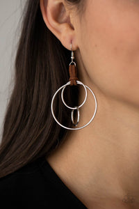 Fearless Fusion Earring (Brown, Silver)
