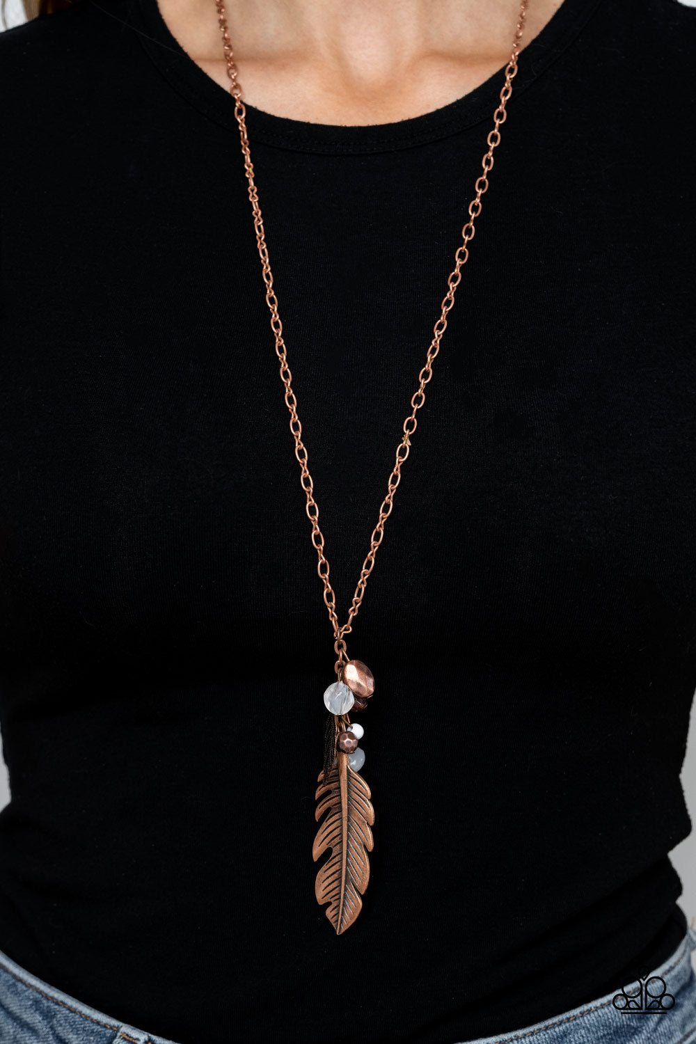 Feather Flair Copper Necklace
