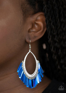 Fine-Tuned Machine Blue Earring