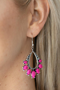 Flamboyant Ferocity Earring (Green, Pink)