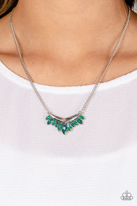 Flash of Fringe Necklace (Pink, Green)