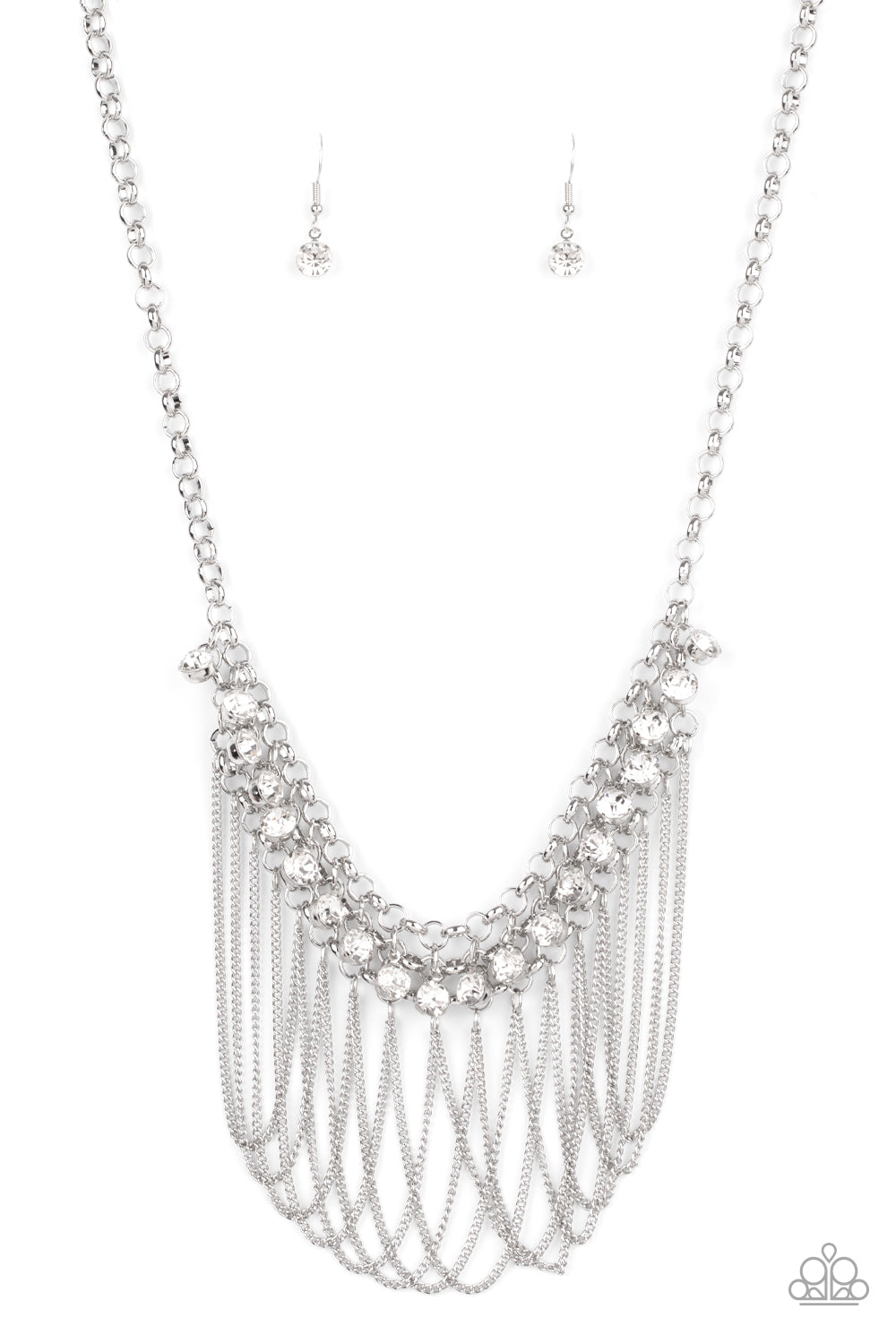 Flaunt Your Fringe White Necklace