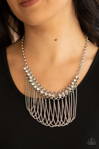 Flaunt Your Fringe White Necklace