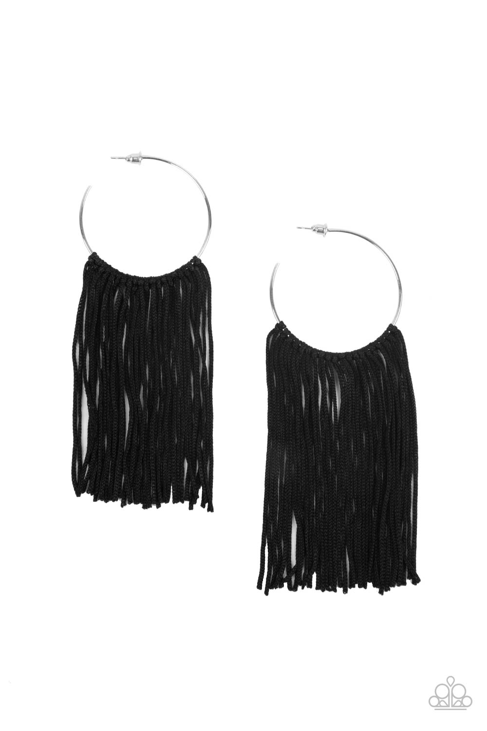 Flauntable Fringe Black Earring
