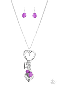 Flirty Fashionista Necklace (Purple,Pink)