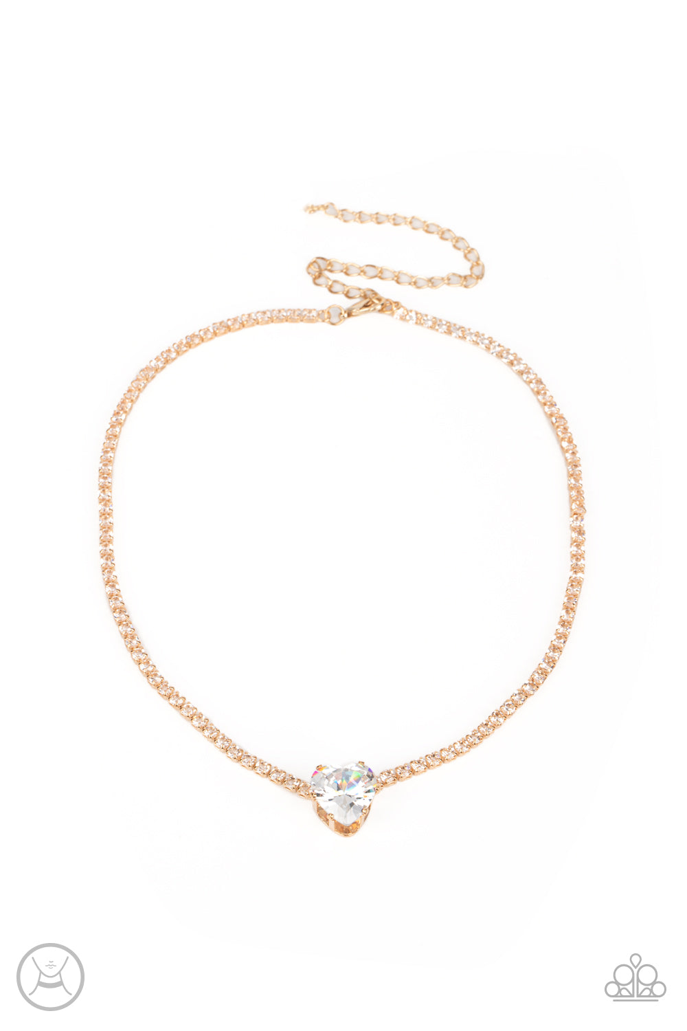 Flirty Fiance Necklace (White, Gold)