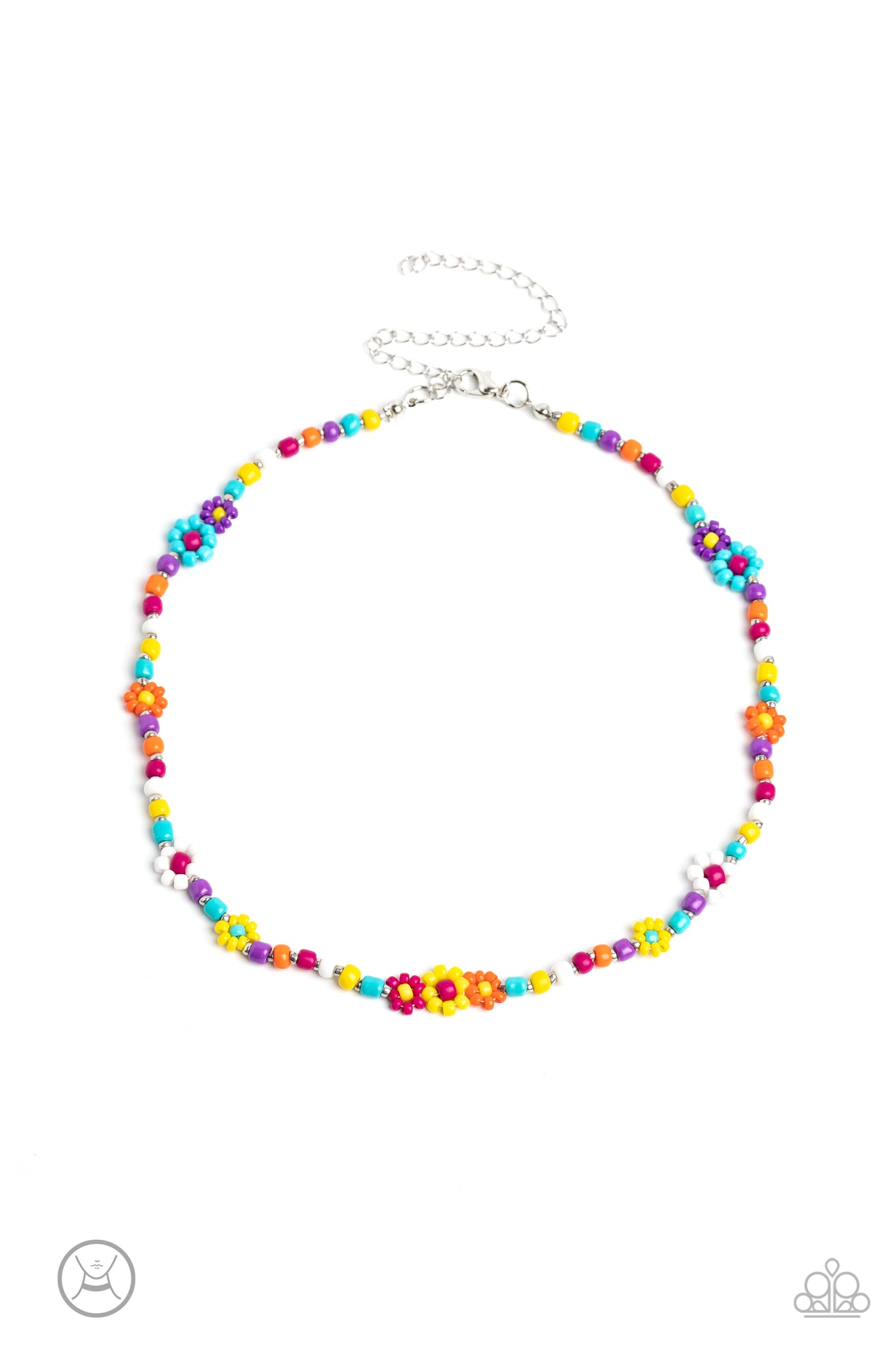 Flower Child Flair Necklace (Multi, Blue)