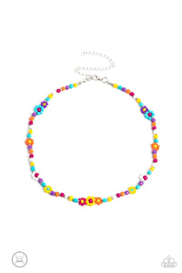 Flower Child Flair Necklace (Multi, Blue)