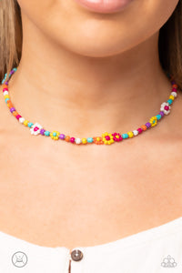 Flower Child Flair Necklace (Multi, Blue)