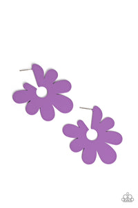 Flower Power Fantasy Earring (Purple, Pink, Blue)