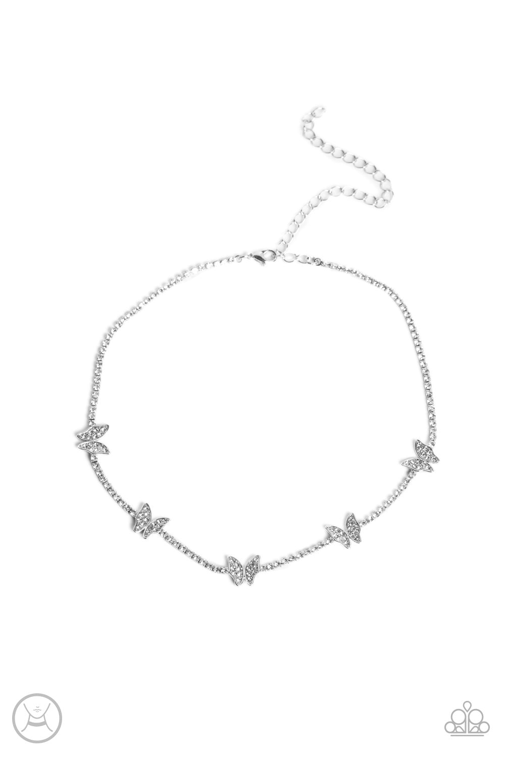 Fluttering Fanatic White Necklace