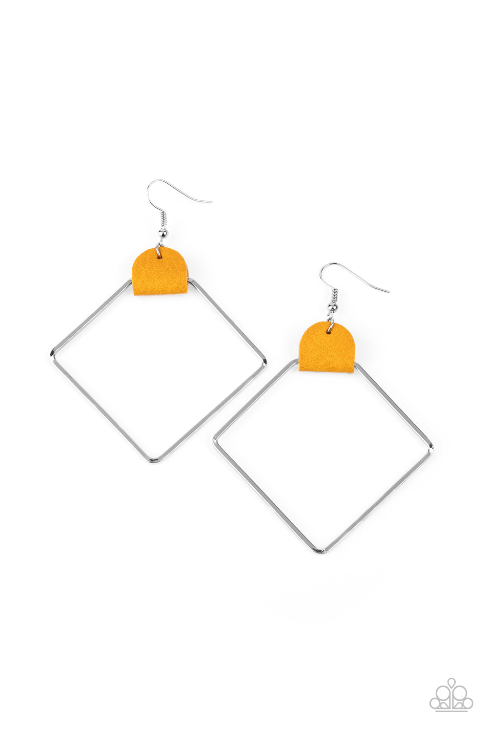 Friends of a LEATHER Yellow Earring
