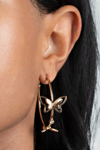 Full Out Flutter Earring (Gold, Pink, White)