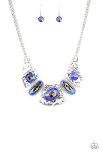 Futuristic Fashionista Blue Necklace