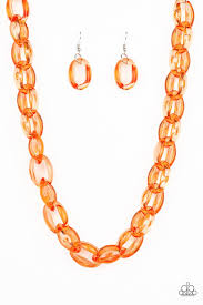 Ice Queen Orange Necklace