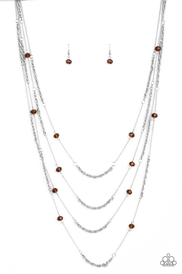 Open For Opulence Brown Necklace