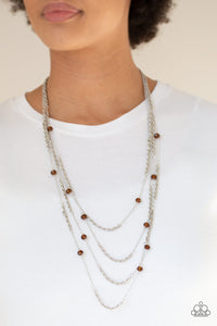 Open For Opulence Brown Necklace