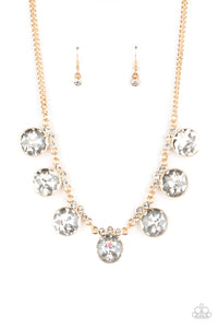 GLOW-Getter Glamour Necklace (Gold, White)