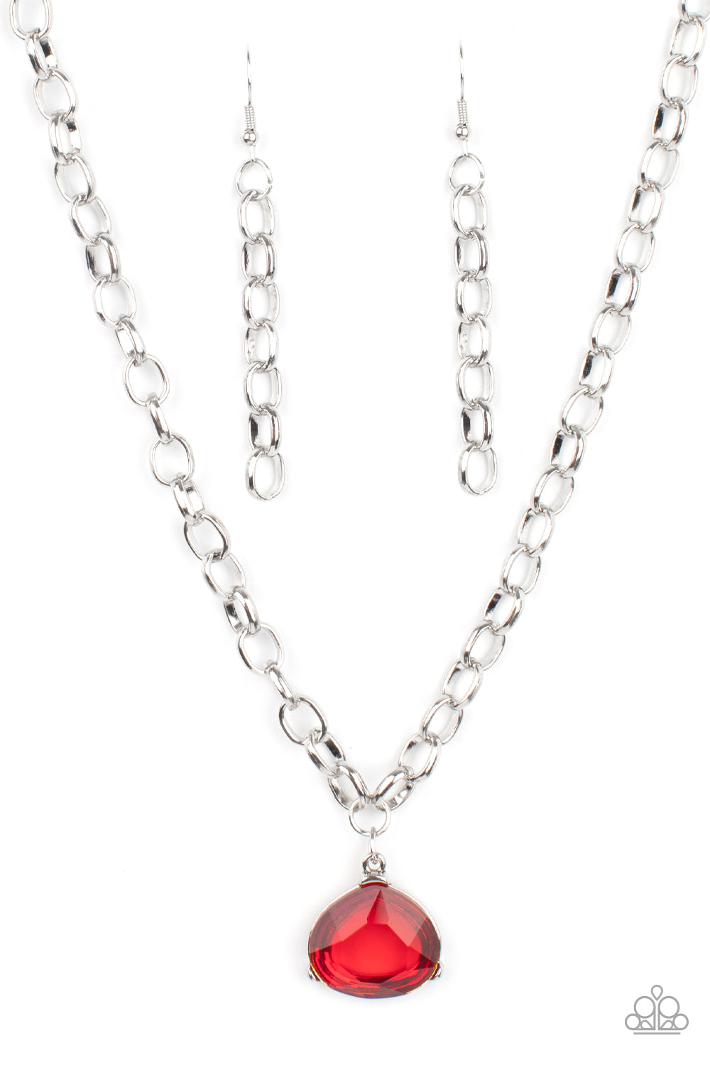 Gallery Gem Necklace (Red, Purple,Silver)