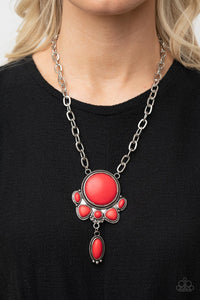 Geographically Gorgeous Red Necklace