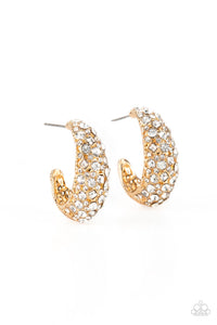 Glamorously Glimmering Earring (White, Multi, Gold)