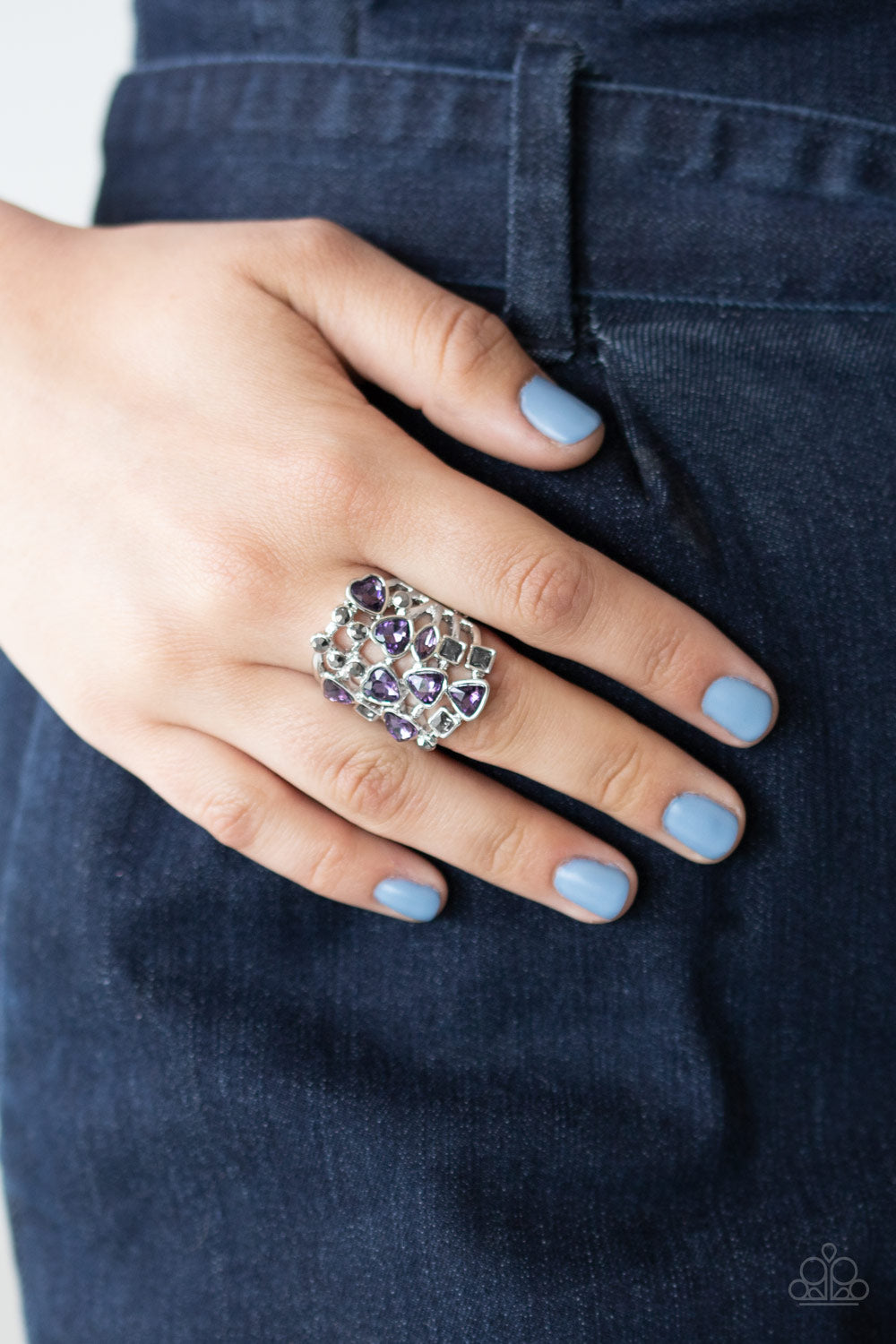 Glitter Flirt Purple Ring