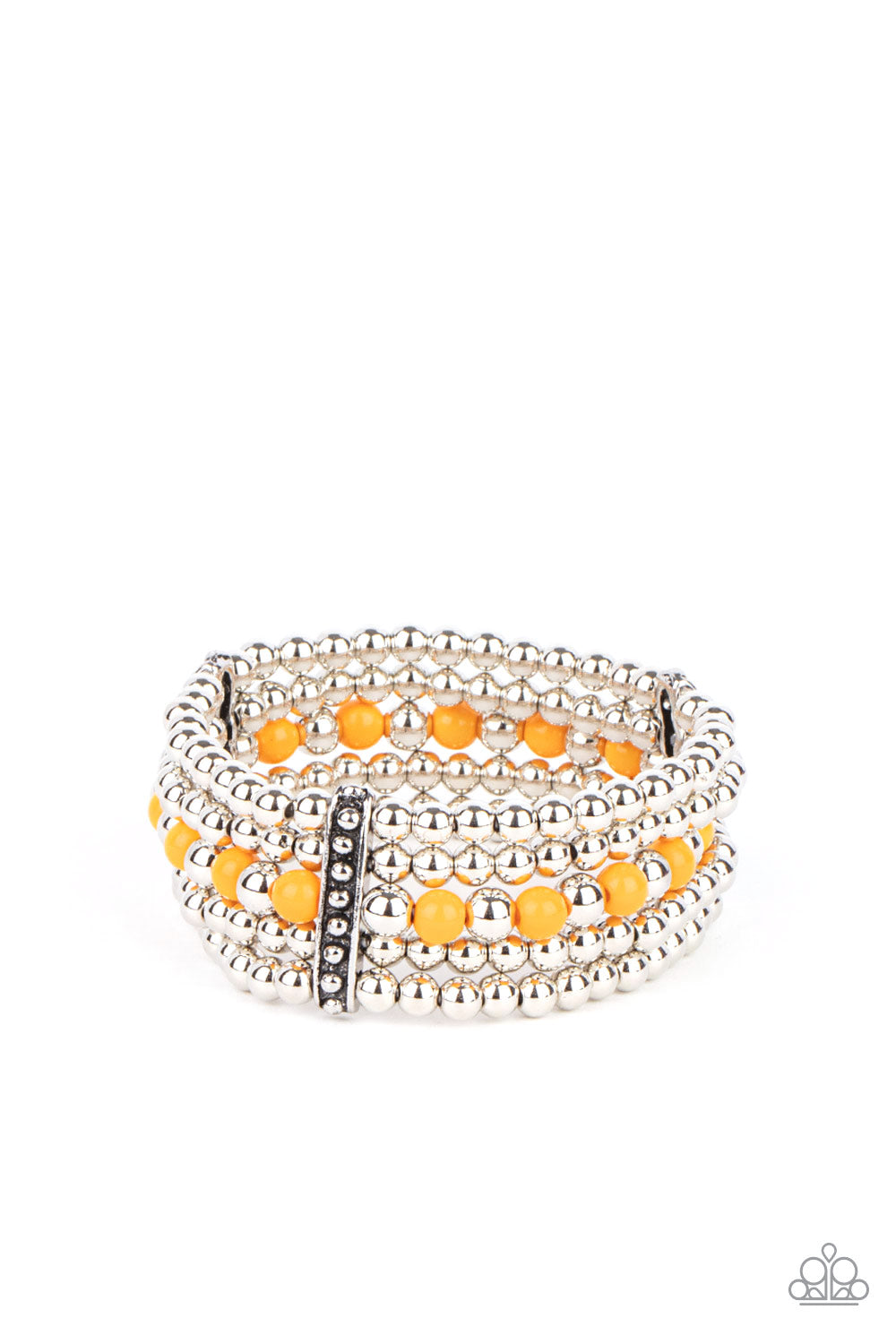 Gloss Over The Details Orange Bracelet
