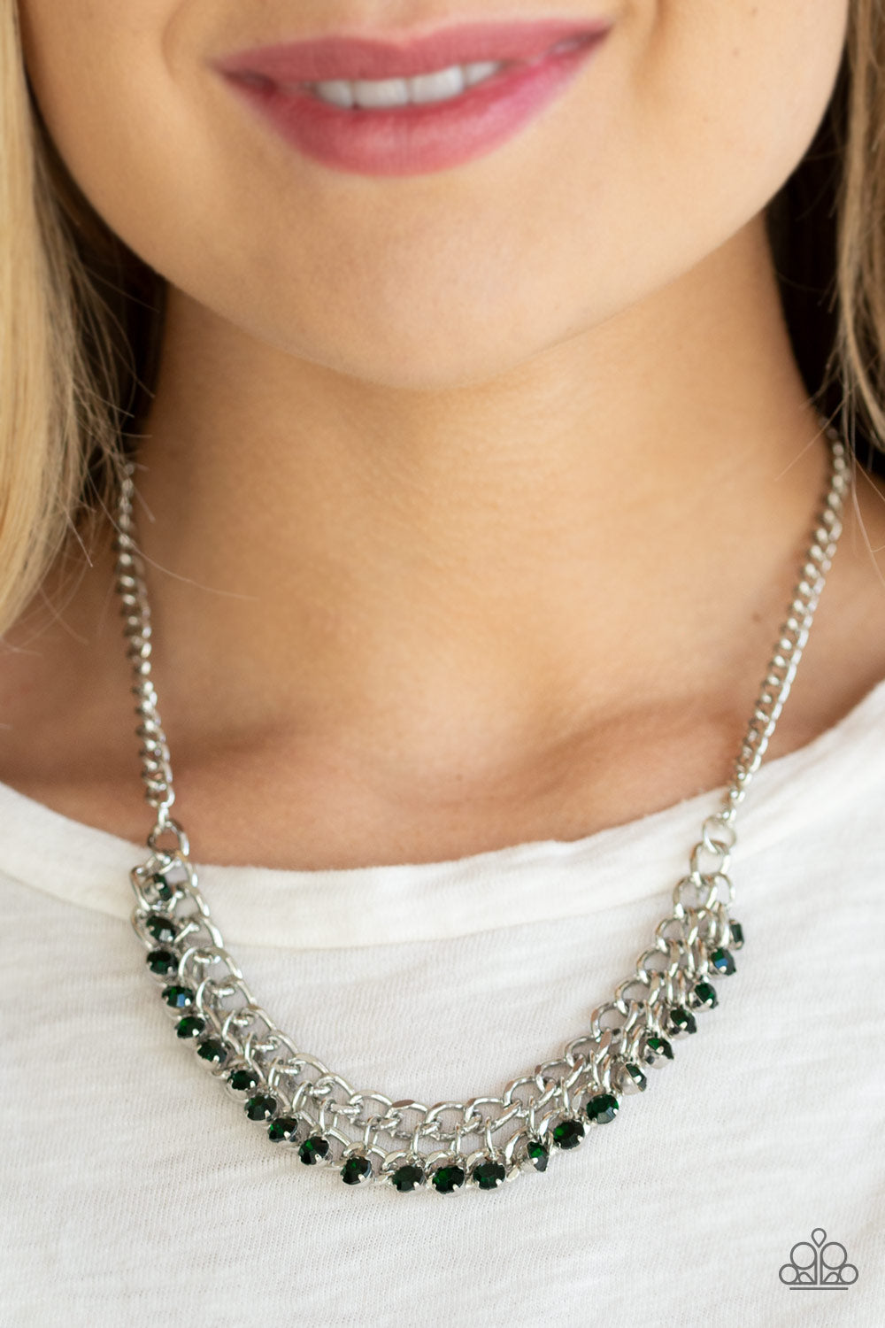 Glow and Grind Necklace (Green, White, Gold)
