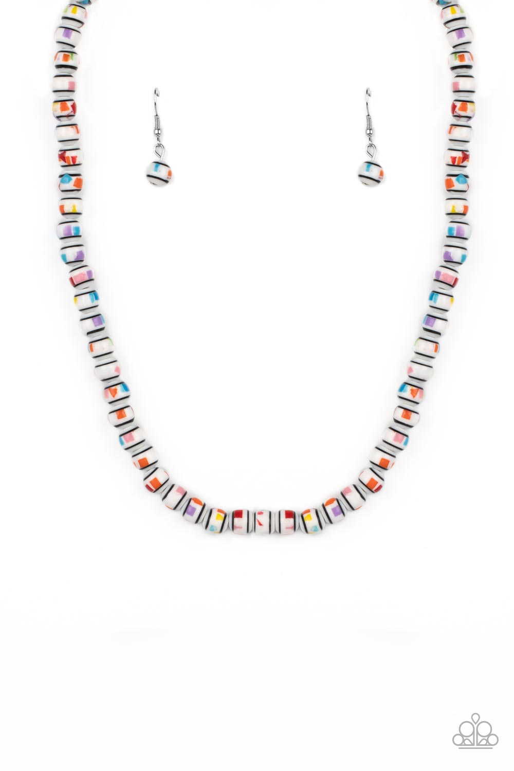 Gobstopper Glamour White Necklace