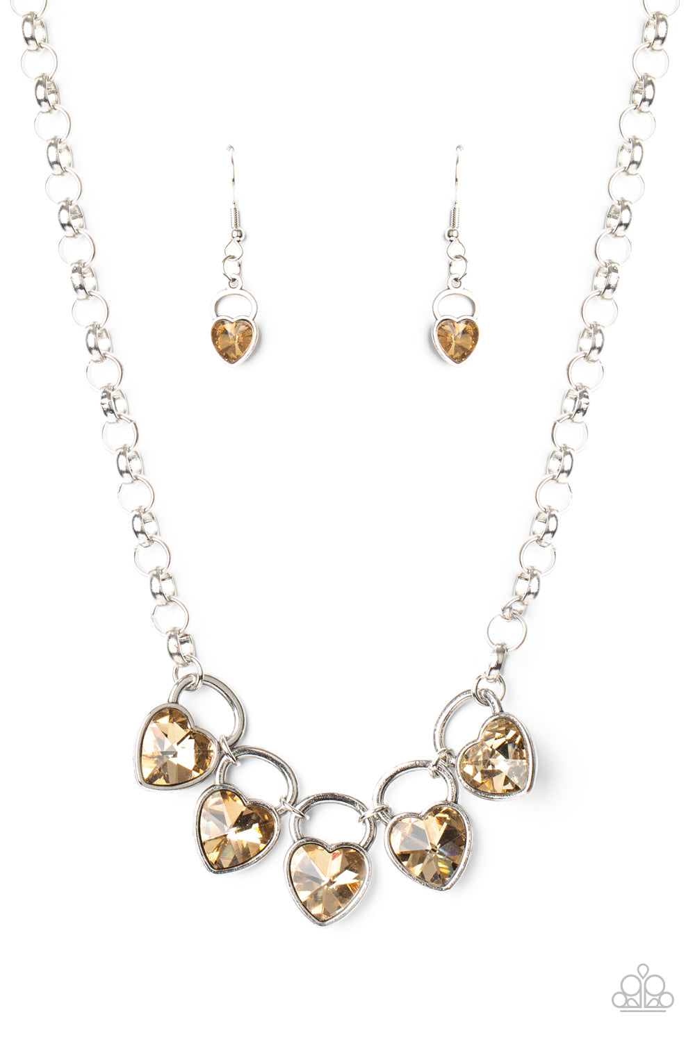HEART On Your Heels Brown Necklace
