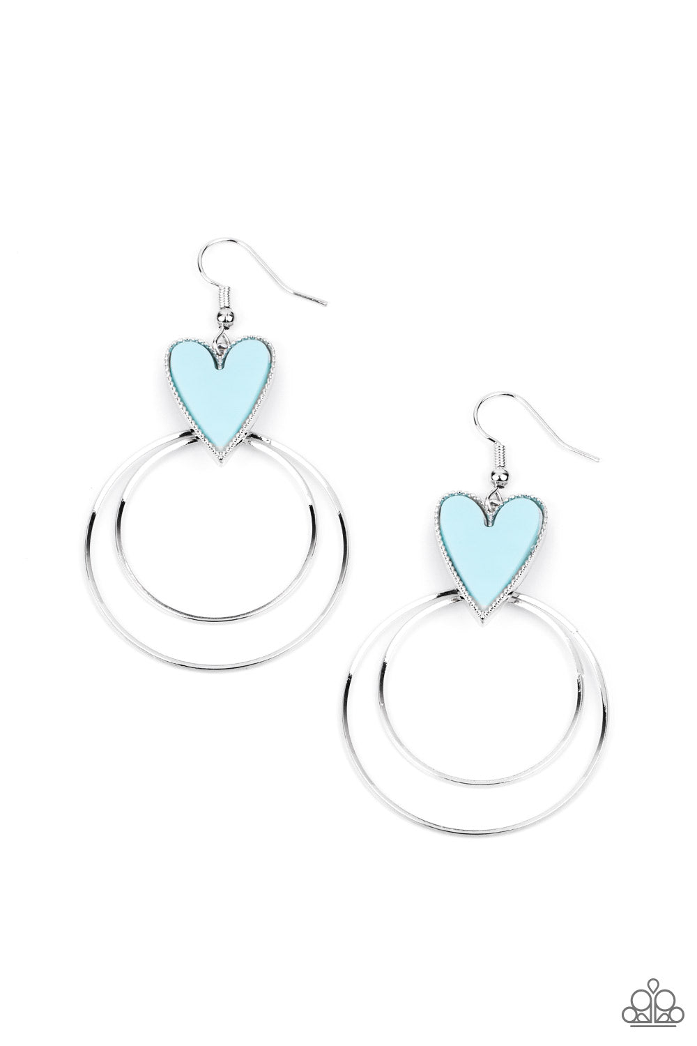 Happily Ever Hearts Earring (Blue, Yellow)