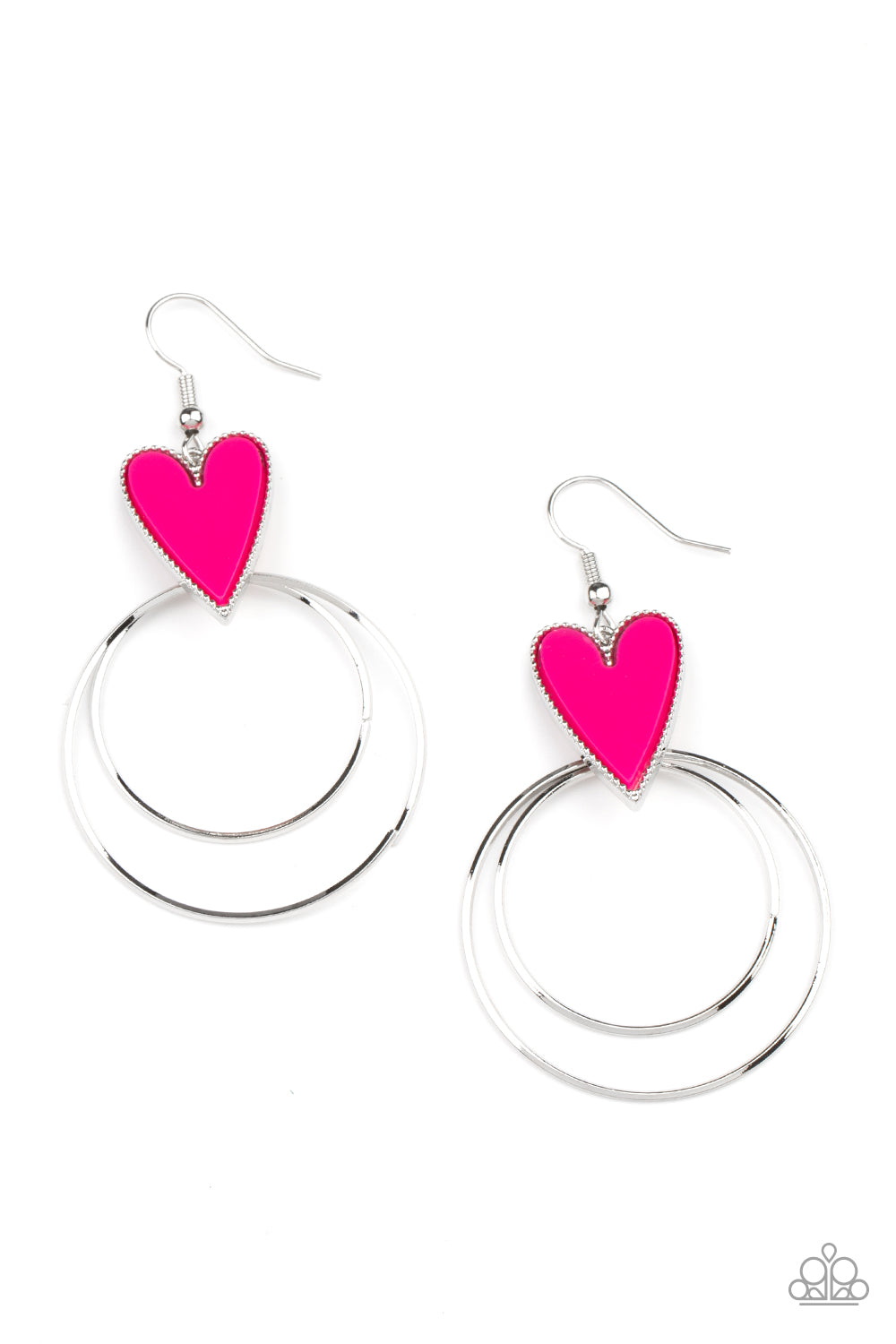 Happily Ever Hearts Pink Earring