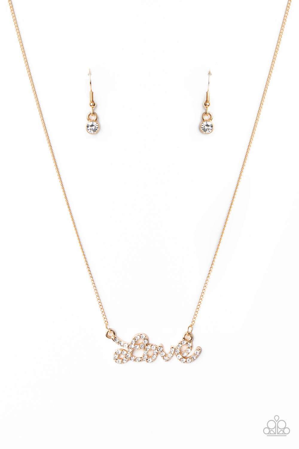 Head Over Heels In Love Gold Necklace