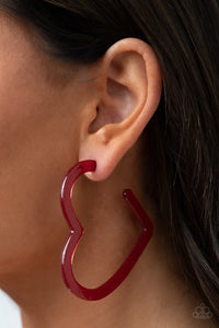 Heart-Throbbing Twinkle Earring (Pink, Red)