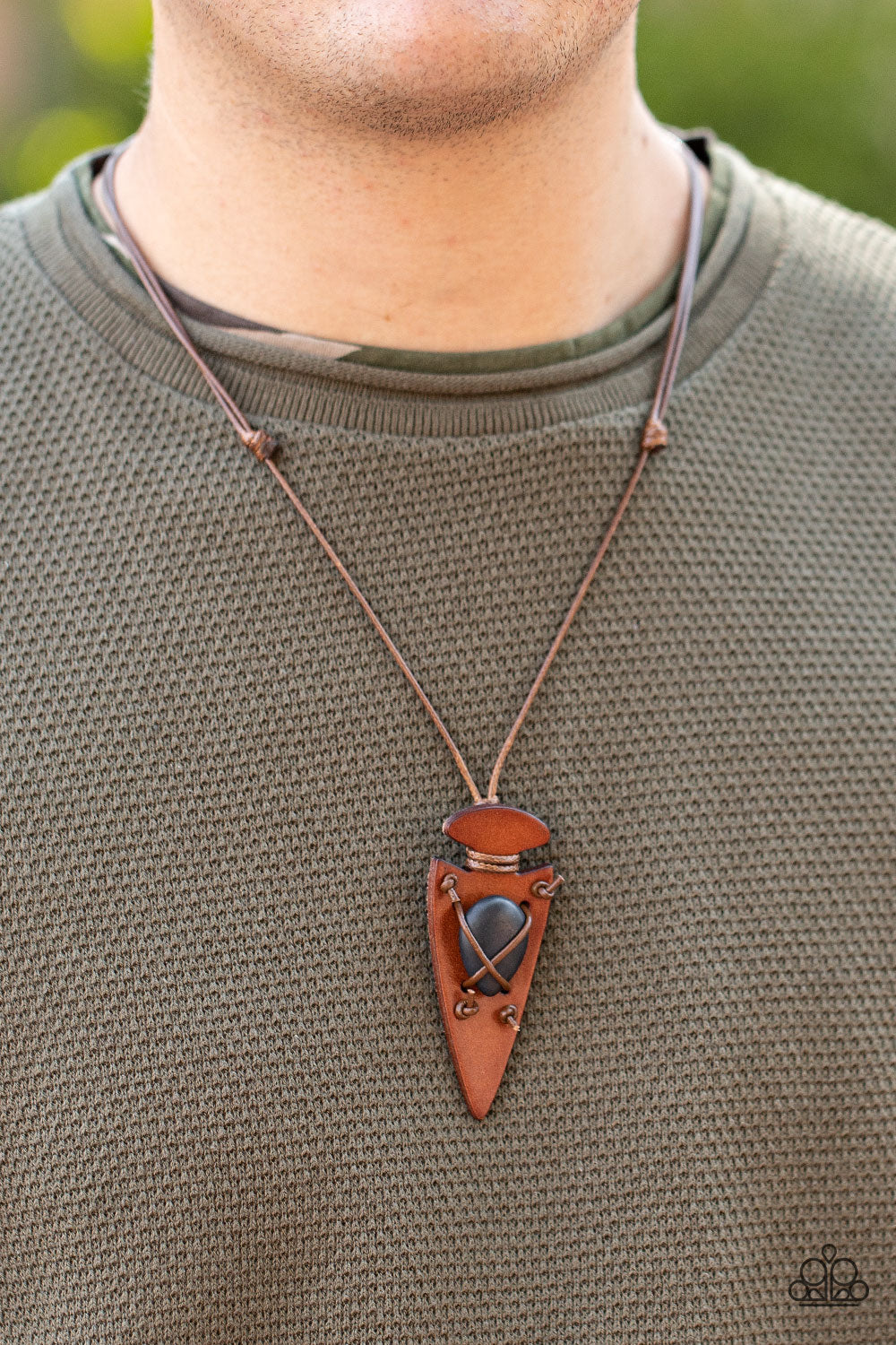 Hold Your ARROWHEAD Up High Black Necklace
