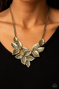 Holly Heiress Brass Necklace