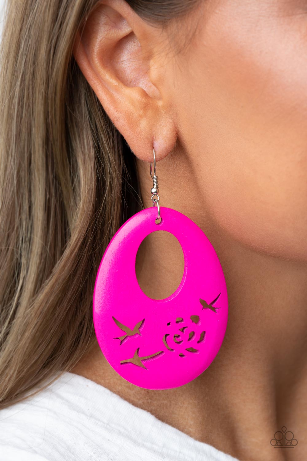 Home TWEET Home Earring (Orange, Pink)