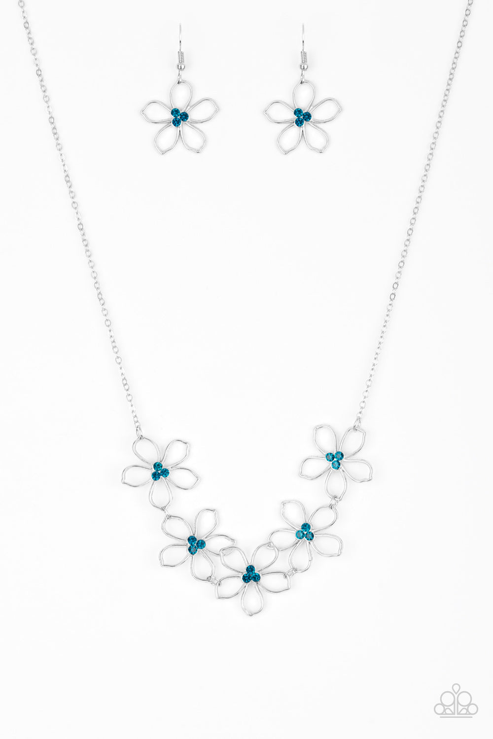 Hoppin Hibiscus Necklace (Blue, Multi)