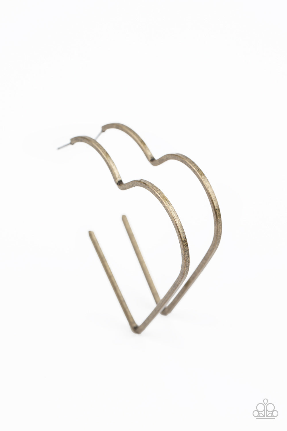 I HEART a Rumor Brass Earring