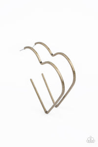 I HEART a Rumor Brass Earring