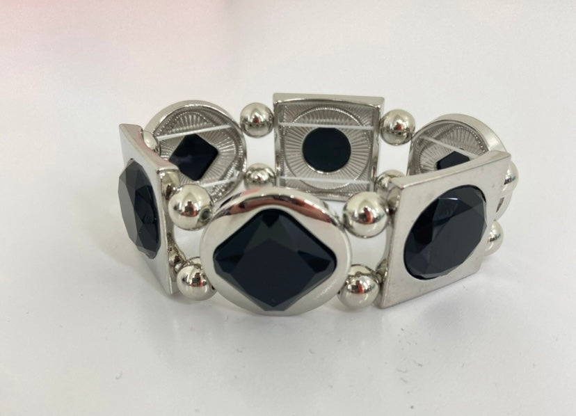 Asymmetrical A-Lister Black Bracelet