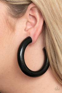 I WOOD Walk 500 Miles Black Earring