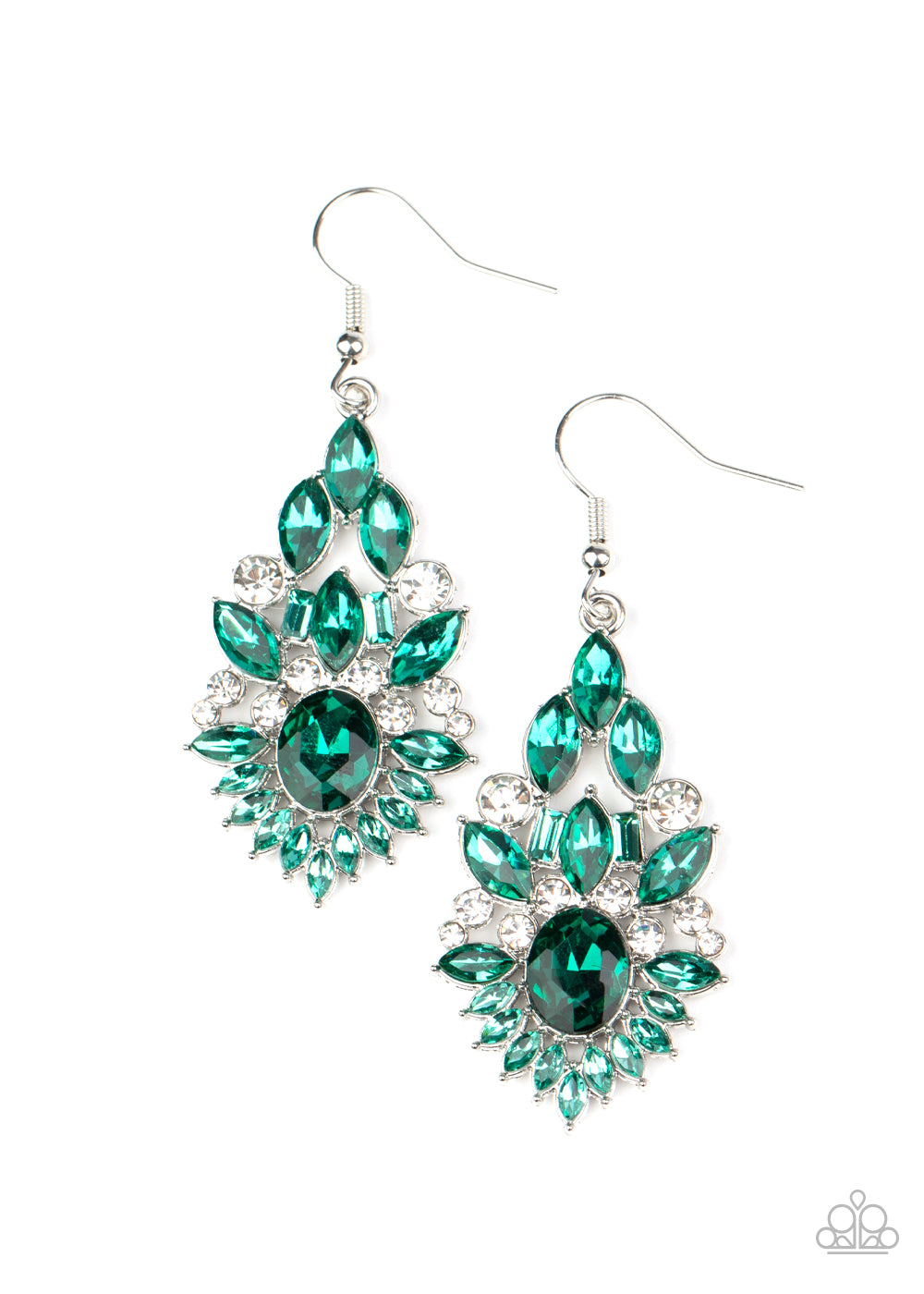 Ice Castle Couture Green Earring